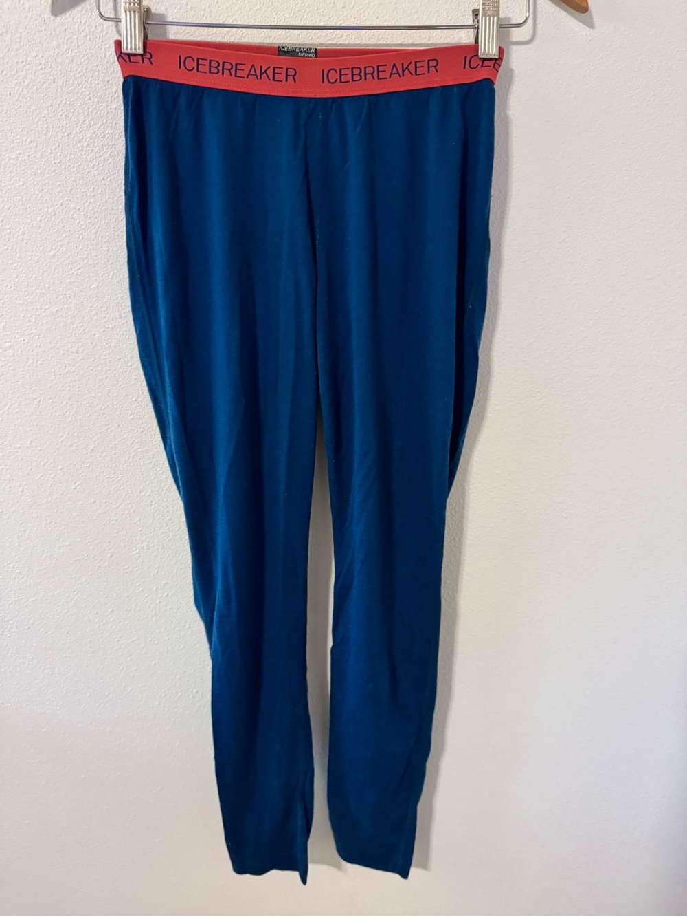 Icebreaker Merino 200 Midweight Leggings Navy Branded Pink Waistband-Small